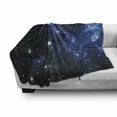 thumbnail image 3 of Constellation Soft Flannel Fleece Blanket, Outer Space Star Nebula Astral Cluster Astronomy Theme Galaxy Mystery, Cozy Plush for Indoor and Outdoor Use, 70" x 90", Blue Black White, by Ambesonne, 3 of 6
