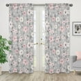 thumbnail image 2 of Watercolor Floral Grey Semi-Sheer Curtain Panels (Set of 2) by Sweet Jojo Designs, 2 of 5