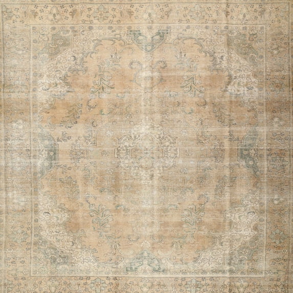 Ahgly Company Indoor Square Traditional Deer Brown Area Rugs, 3' Square