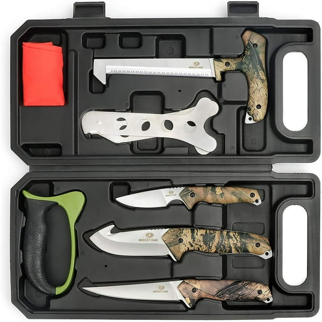 8-Piece Field Dressing Kit Hunt Processing Portable Butcher Game Processor Set with Gloves