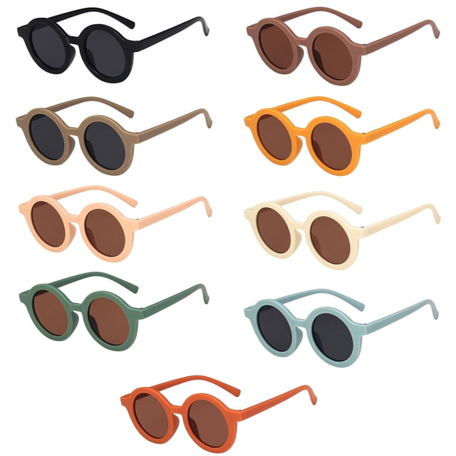Lunettes de Soleil Optiques Rondes Lunettes pour Bébé Crème Tout-Petit à la Mode Classiques avec Monture Ronde Accessoires de Vêtements Assortis Orange Rouge