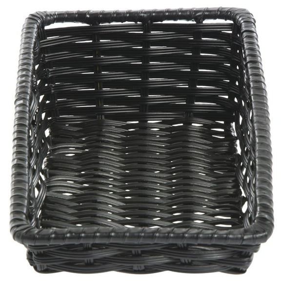 HUBERT® Black Storage Basket Tapered - 7 1/2"L x 14"D x 1 1/2" to 4"H