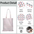 thumbnail image 5 of Abstract Print Canvas Shopping Bag, Reusable Geometric Tote with Eco-Friendly Design, Minimalist Art Handbag for Women, Lightweight Watercolor Canvas Bag for School, Travel, Beach Use, 5 of 6