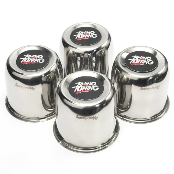RhinoTuning 3.27" Hub Mirror Polished Stainless SteelTrailer Wheel Center Caps Fit for 3.27" trailer/truck rims center bore 2.99" tall 4Pcs