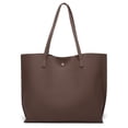 thumbnail image 5 of Dreubea Bolso de hombro de piel sintética suave para mujer, bolso de mano con borlas de gran capacidad, 5 of 5