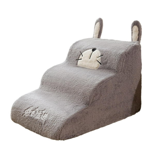Escaleras para perros, escalones, rampa para mascotas con parte inferior antideslizante, suave para cama alta, escaleras para perros, rampa para cama, 3 pasos