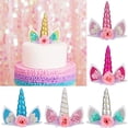 thumbnail image 5 of Adornos para tartas de arcoíris, para baby shower de niña, primer cumpleaños, decoración DIY, envoltorio para cupcakes para niños, suministros para fiestas temáticas de unicornio y bodas, 5 of 5