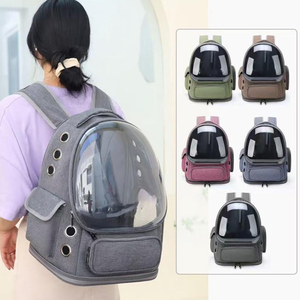 Yihuala Travel Pet Backpacks with Clear Window For Small Cats Dogs Breathable Pet Carrying Backpacks For Outdoor and Travel