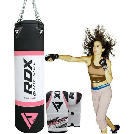 RDX Ladies Punching Bag 4ft 13pc Boxing Set Women Punch Boxing Gloves