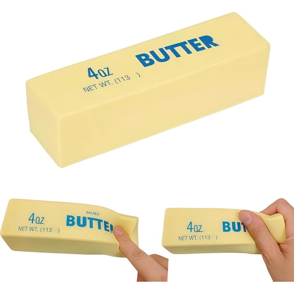 Slow Rising Squishing Butter Stick, Sticky Butter Sticks Squeeze Toys, Realistic Food Squishies Fidget Toys for Decompression Anxiety Relaxation