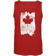 thumbnail image 1 of Graffiti Maple Leaf Canadian Flag Mens Tank Top Red MD, 1 of 1