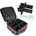 thumbnail image 4 of FORMRS Travel Makeup Bag Large Capacity Train Case Cosmetic Organizer with Adjustable Dividers, Light Purple Flowers, 4 of 8