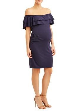 Maternity Double Ruffle Dress