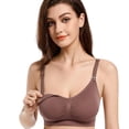 thumbnail image 1 of Women‘s Bra Wireless Maternity Seamless Front Buckle Breastfeeding Bra With Pads, 1 of 4
