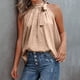 thumbnail image 4 of Gibobby Blusas Para Mujer Elegantes Chaleco sin mangas con estampado de leopardo y de cuello nuevo de verano para mujeres europeas y（Café， M), 4 of 5