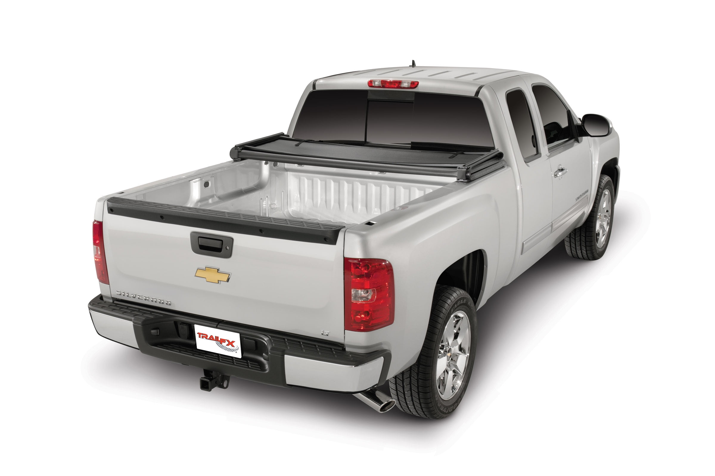 Trail FX TFX3004 Soft Tri-Fold Tonneau Cover Black Vinyl w/ Aluminum Rails