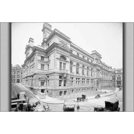 24"x36" Gallery Poster, 1906 courthouse Boston DetroitPubCo LC