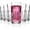 SwordGrass, variant on Highball Glasses Set Of 6-14 Ounce Cut Tom Collins Glasses - Textured Designer Glassware For ,Drinks, Water, , Soda