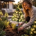 thumbnail image 4 of Solar Sparkly Christmas Tree Shaped Ground Stake Light for Outdoor, 29.53" Weatherproof Auto on Off Night Light with Warm Glowing Decor Patio Walkway Yard Flower Bed Holiday Party Display, 4 of 6
