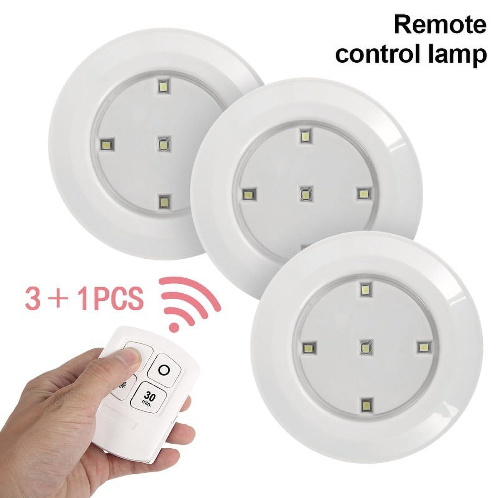 NEW 3/6/9/12PCS Wireless Remote Control LED Light Under Closet Lamp Bright for Kitchen Cabinet Closet Bedroom Stairs