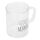 thumbnail image 4 of Taza de café con leche transparente de 350 ml con asa, vaso de agua de vidrio, utensilios de cocina, letras negras, 4 of 14