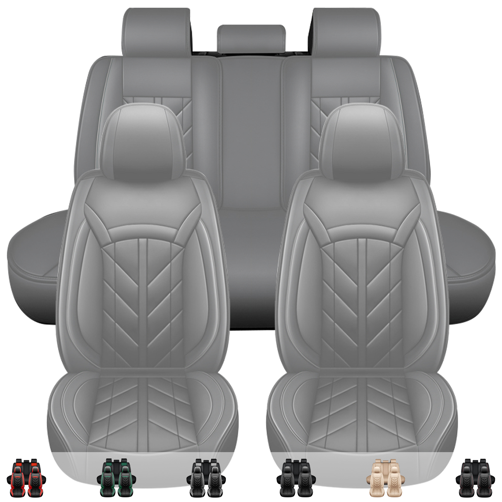 Car Seat Cover for Ford EcoSport Edge Escape Fusion, Premium 5 Seats Pu