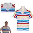 thumbnail image 2 of Nueva película Barbi Allen manga corta colorida rayas playa traje camisa Unisex adultos niños Halloween fiesta Cosplay disfraz uniforme, 2 of 4