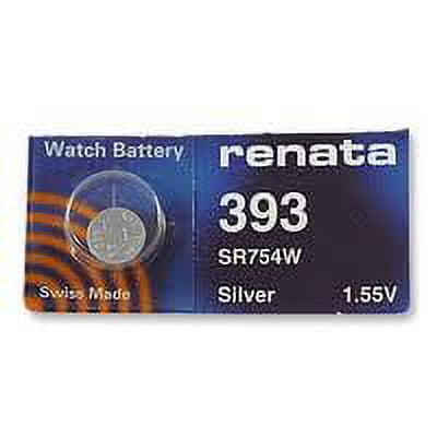 Renata 393/309 - SR754 Silver Oxide Button Battery 1.55V - 5 Pack + 30% Off!