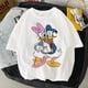 thumbnail image 1 of Disney-Camiseta con estampado de dibujos animados para mujer, ropa de calle de manga corta con cuello redondo, Pato Donald, Margarita y pato, 1 of 4