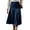 Blue-#018, variant on High Waist Suede Pleated Midi Skirt for Women, Vintage A Line Flared Skirt, Casual Fall Outfits,Coffee S