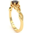 thumbnail image 5 of Celtic Trinity Knot Garnet Engagement Ring In 14k Yellow Gold, 5 of 6