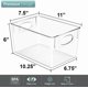 thumbnail image 3 of Large Clear Plastic Storage Bins for Shelves, Clothes, with Handle - Clear Storage Bins, Drawer, Shelf, Closet, Pantry, Fridge, Freezer Organizer Bins, Closet Organizers and Storage (4 pack), 3 of 7