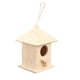 thumbnail image 2 of Comedero Colgante para Aves de Casa, Refugio de Madera, Diseño Rústico con Cuerda, Pequeña Jaula para Pájaros, Acento Decorativo, 18.5x11x11 cm para Jardín, Uso Exterior, 2 of 6