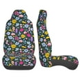 thumbnail image 3 of Gaeub Watercolor Meadow Flowers 2Pack Full Set Car Seat Covers with Soft Padding Universal Auto Front Seats Protector and Cushion Mat, 3 of 7