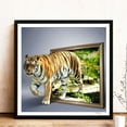 thumbnail image 4 of Cuadros Decorativos Kit de pintura de diamante DIY 5D redondo completo de diamantes de imitación de animales tigre (ZQR015) Likrtyny embutido en tela, 4 of 9