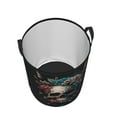 thumbnail image 3 of XMXT Collapsible Laundry Basket, Mysterious Skeleton Ghost Print Waterproof Laundry Hamper, 62L Black, 3 of 8