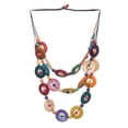 thumbnail image 2 of Bohemian Puka Coconut Shell Bead Chain Necklace Multicolored Women's Jewelry, 2 of 9