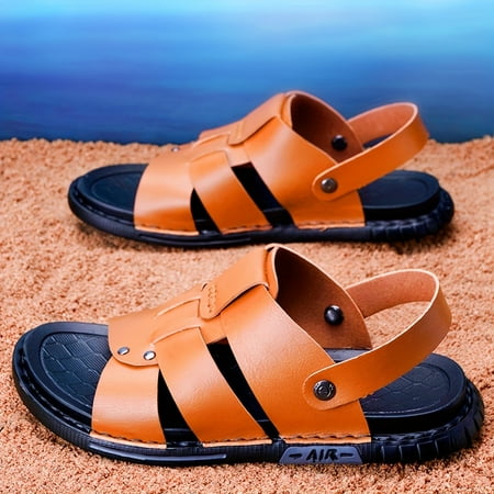 

Plus Size Men s Breathable Sandals Comfy Non Slip Durable Solid Colour Leaky Water Shoes For Men s Outdoor Activities