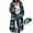 Green, variant on Women's Plaid Cardigan Long Sleeve Open Front Duster Coat with Pockets Lapel Collar Oversized Sweater for Fall Winter