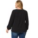 thumbnail image 4 of Blusas de talgrande pamujer Blusas de trabajo de manlarde gacon volantes Negro XXL, 4 of 5