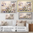 thumbnail image 4 of Designart "Radiant Minimalism: Beige Irises II" Irises Floater Framed Canvas Prints, 4 of 5