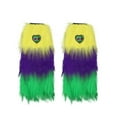 thumbnail image 2 of QIUOMBBP Womens Fuzzy Faux Fur Leg Warmers Mardi Gras Warm Legwarmers Carnival Party Dance Socks Accessories, 2 of 3