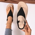 thumbnail image 4 of hoksml Women's Flip Flops Thong Flat Sandals Elastic Slingback Open Toe Summer Beach Casual Shoes, 4 of 9