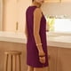 thumbnail image 5 of TaTaai Sleeveless Side Slit Dress Women's Solid Color Round Neck Slip Dress Casual Pullover Lightweight Stretchy Polyester Blend Gift, 5 of 6