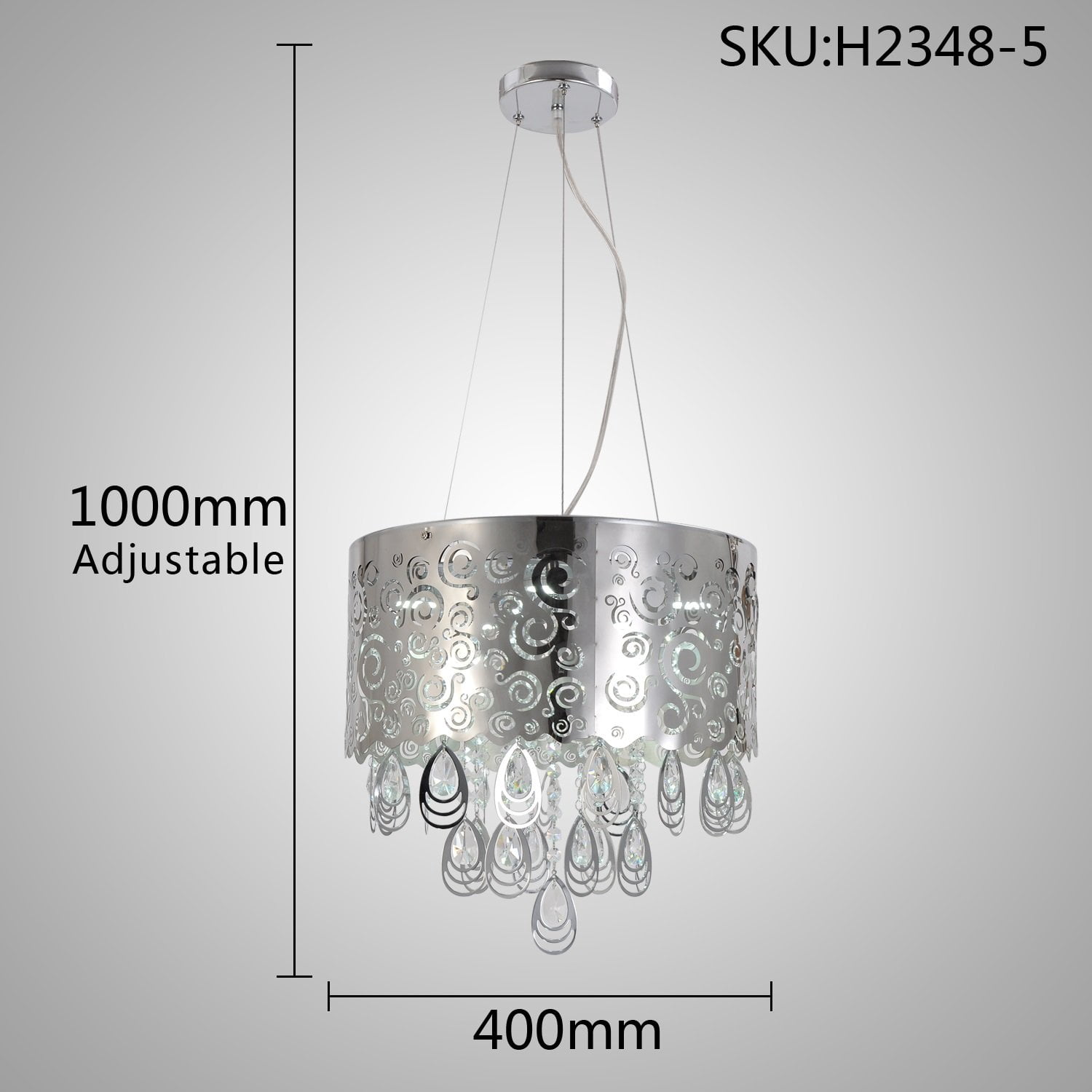 Simple and elegant modern crystal chandelier ceiling light