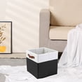 thumbnail image 5 of Unique Bargains Storage Cube Fabric Storage Bin with Handles Black 11*11*11in, 5 of 6