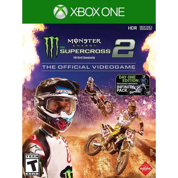 Pre-Owned Monster Energy Supercross 2 - The Official Videogame Day One Edition, Milestone, Xbox One, 662248922355