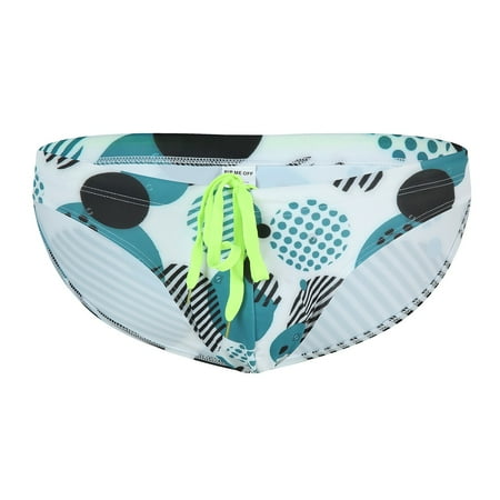 

Knosfe Men s Soft Sexy Swimming Trunks Bikini Briefs Printed Underwear M