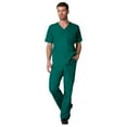 thumbnail image 1 of Maevn Red Penda Men's 3-Pocket V-Neck Top & Full Elastic 10-Pocket Cargo Pant Scrub Set, 1 of 5