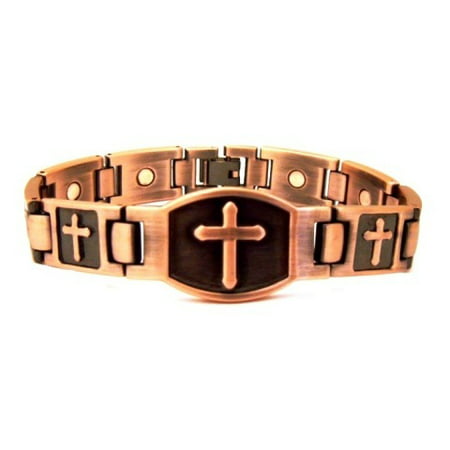 Armor Cross Copper Magnetic Therapy Bracelet with Strong Magnets for Carpal Tunnel And Arthritis Pain